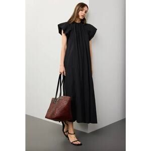MM6 Maison Margiela Black Maxi Dress - Elegant & Timeless Sz 42